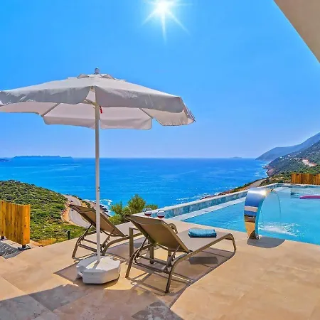 Goekseki 2 Bedroom Seaview With Private Pool Hot Tub Willa Kaş